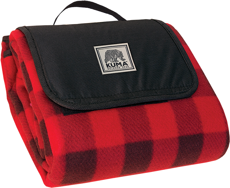 Red Black Plaid Blanketwith Carrying Case