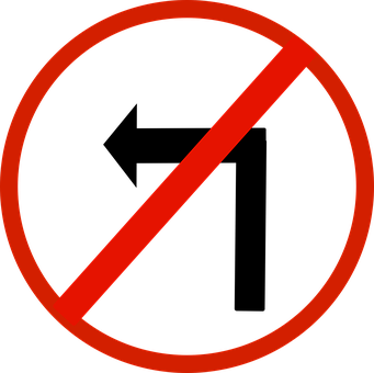 Red Black Prohibition Sign PNG with transparent background