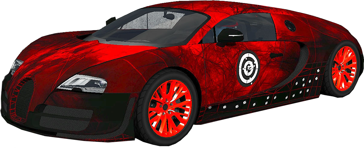 Red Black Sports Car3 D Model