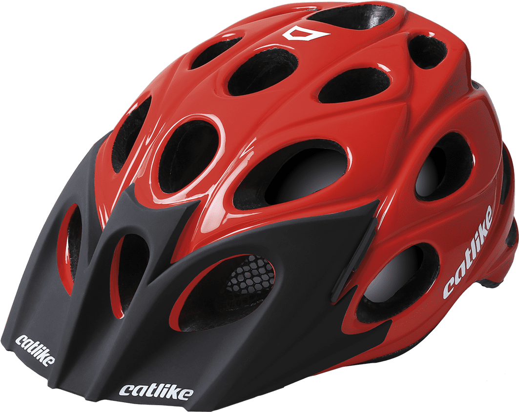 Red Black Vented Bicycle Helmet