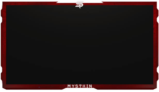 Red Black Webcam Overlay Design