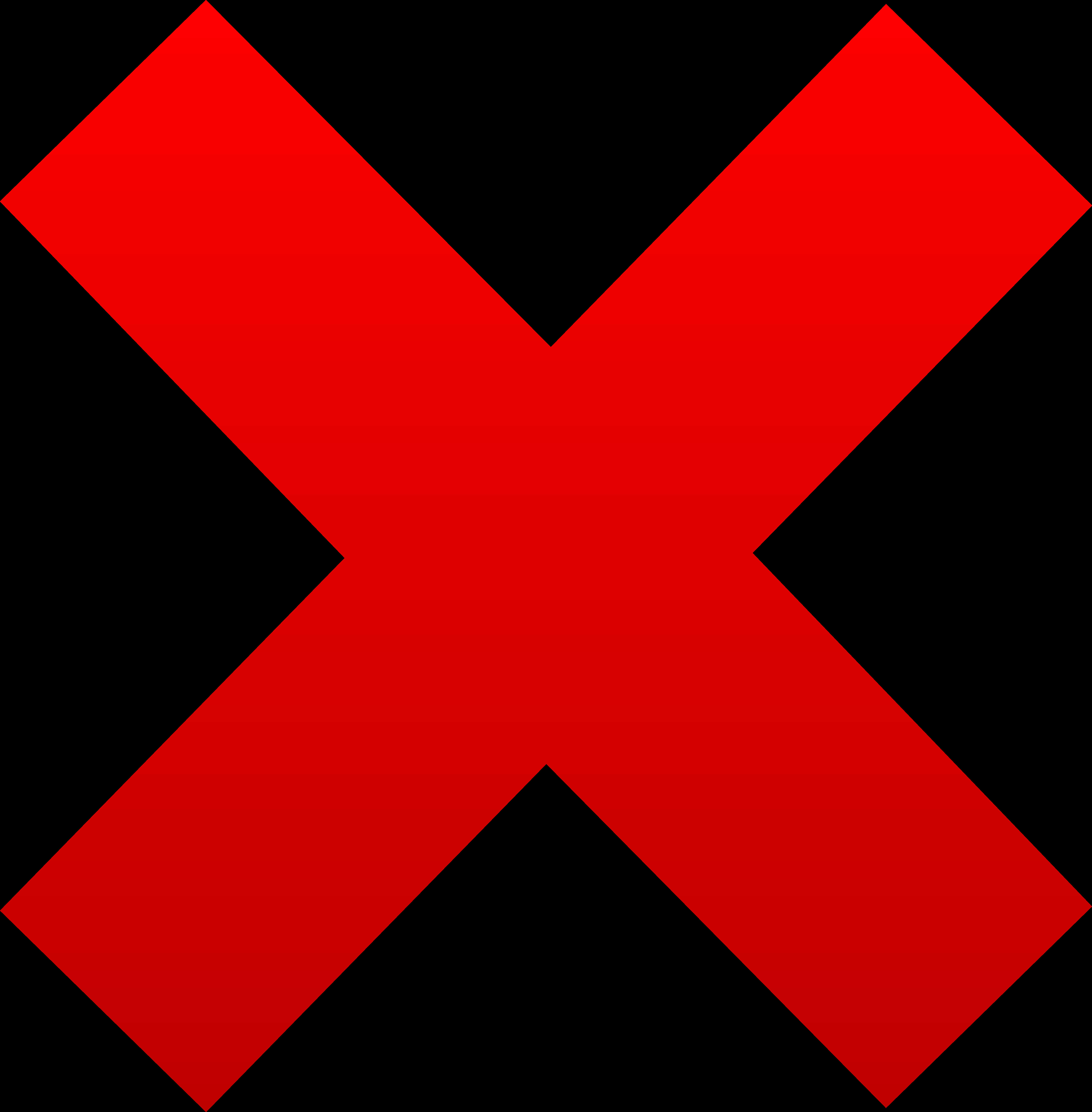 Red Black X Symbol