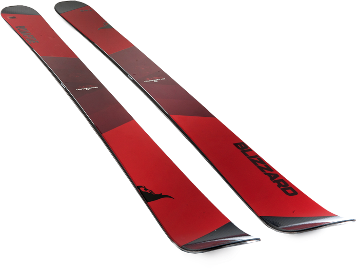 Red Blizzard Skis Isolated