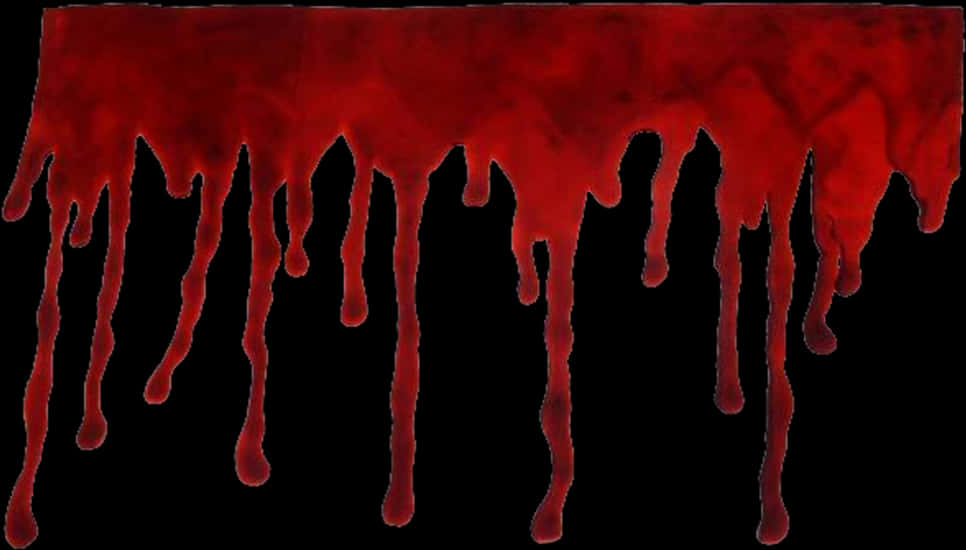 Red Blood Dripping Graphic PNG with transparent background