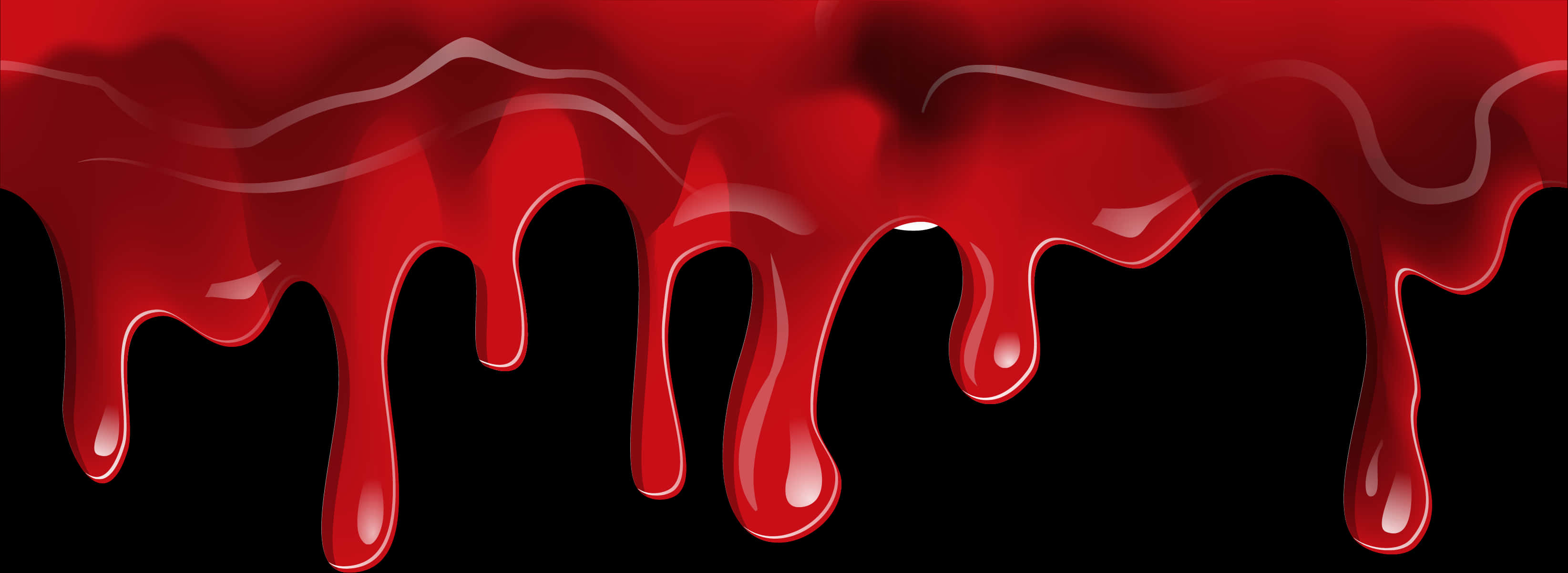 Red Blood Drips Black Background