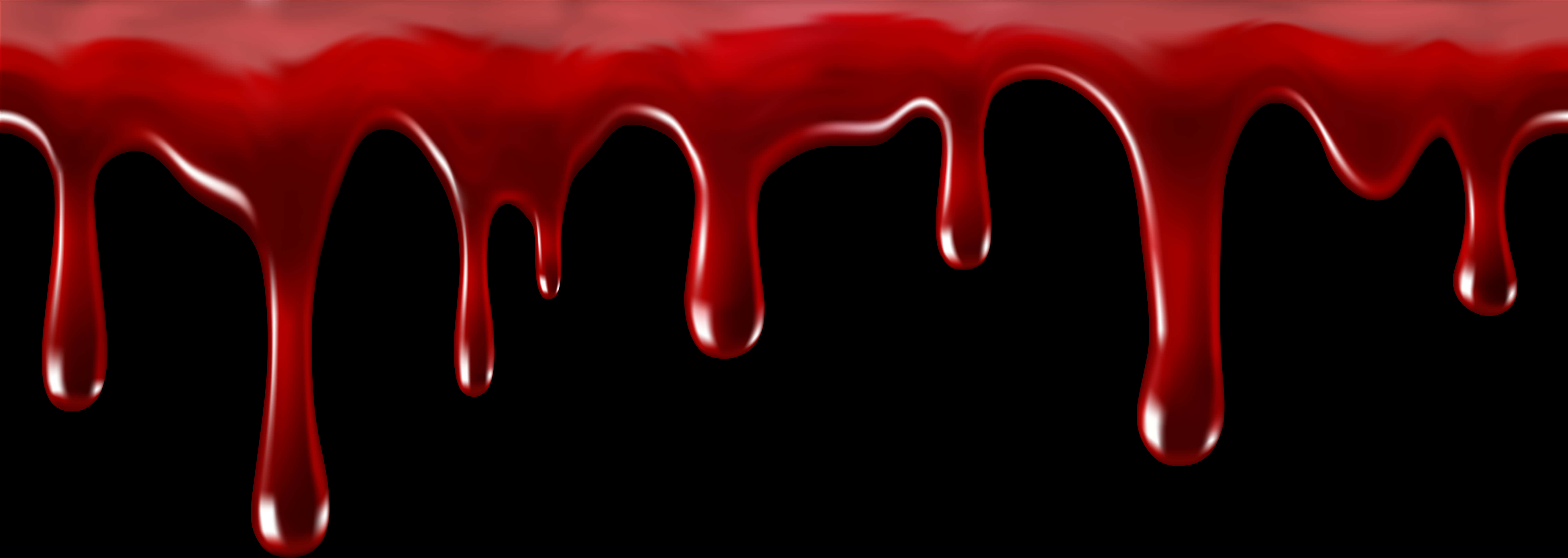 Red Blood Drips Black Background PNG with transparent background