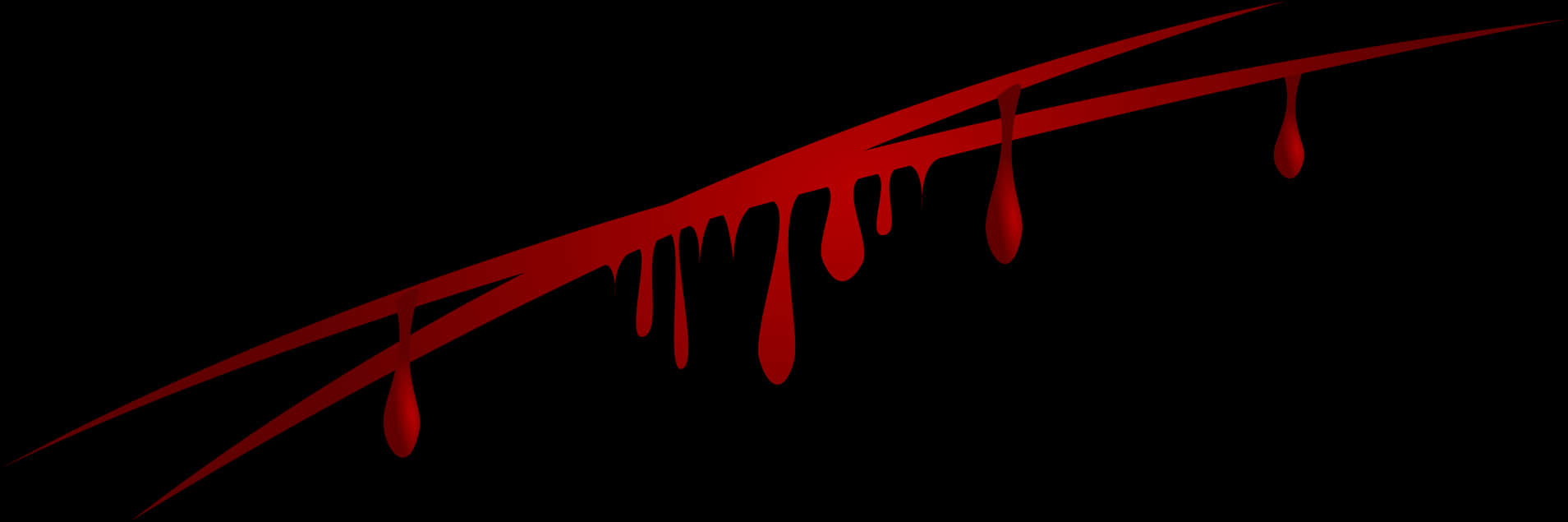 Red Blood Dripson Black Background PNG with transparent background