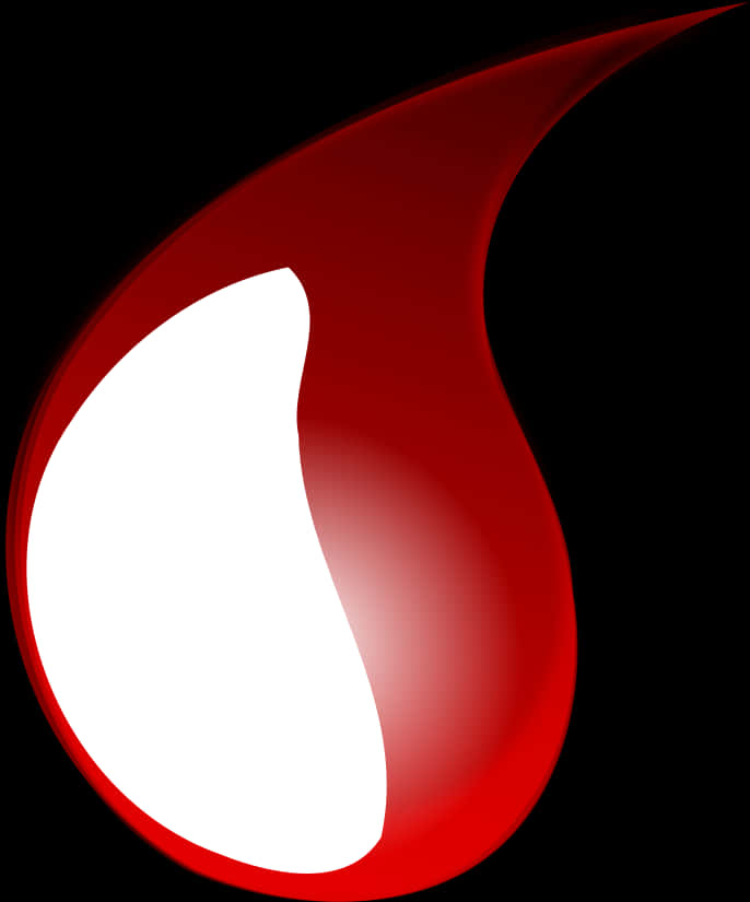 Red Blood Drop Graphic PNG with transparent background