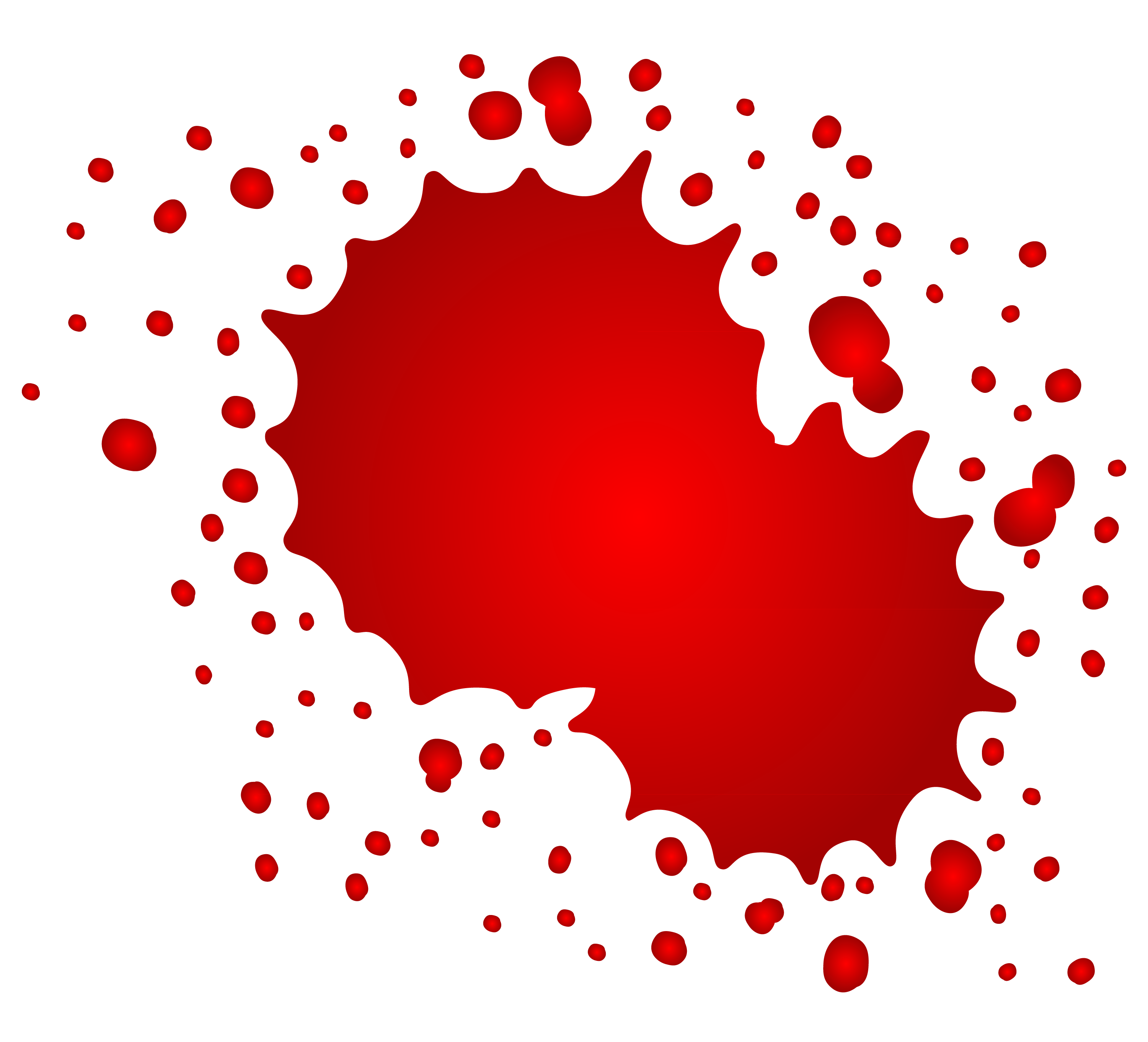 Red Blood Splatter Graphic PNG with transparent background