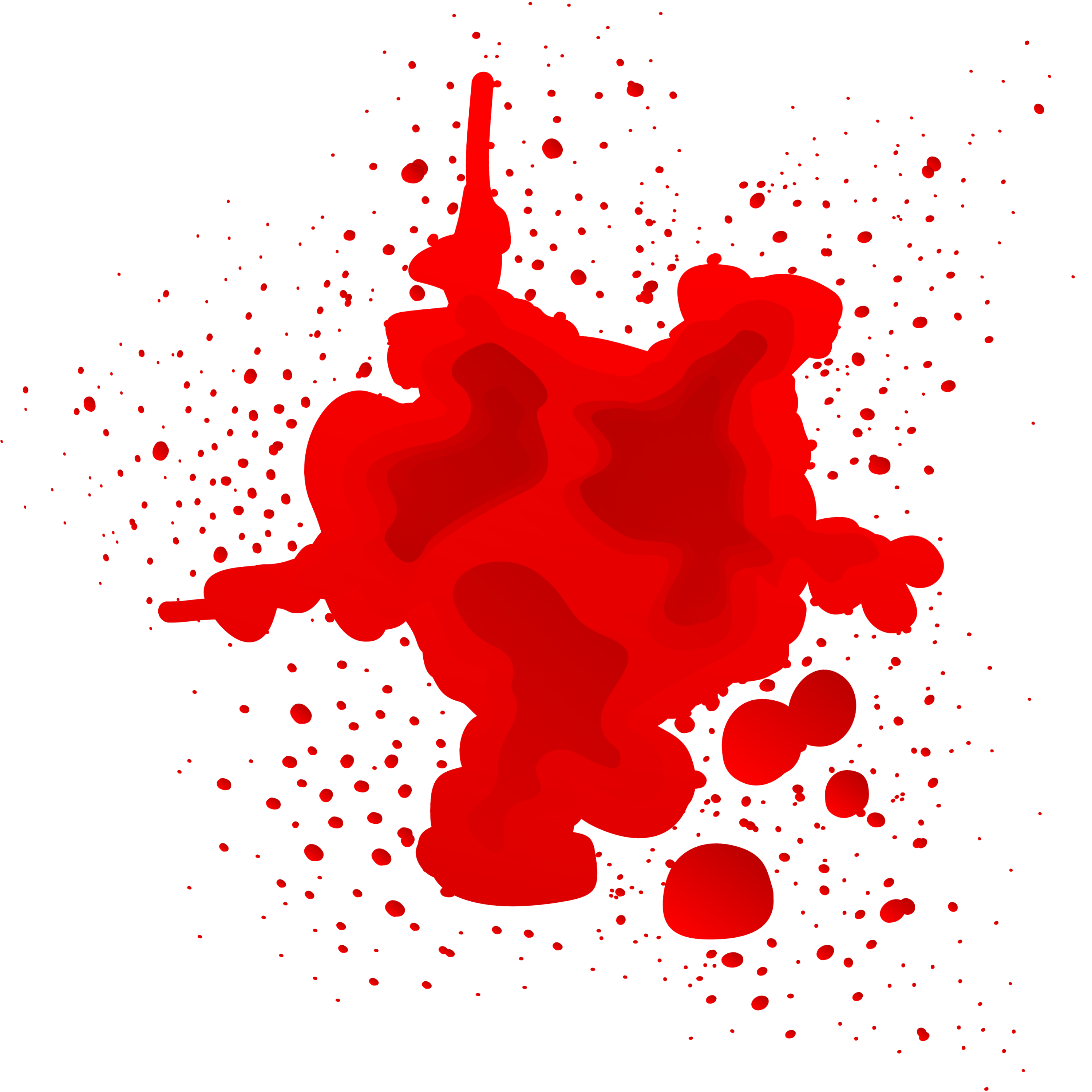 Red Blood Splatter Graphic PNG with transparent background