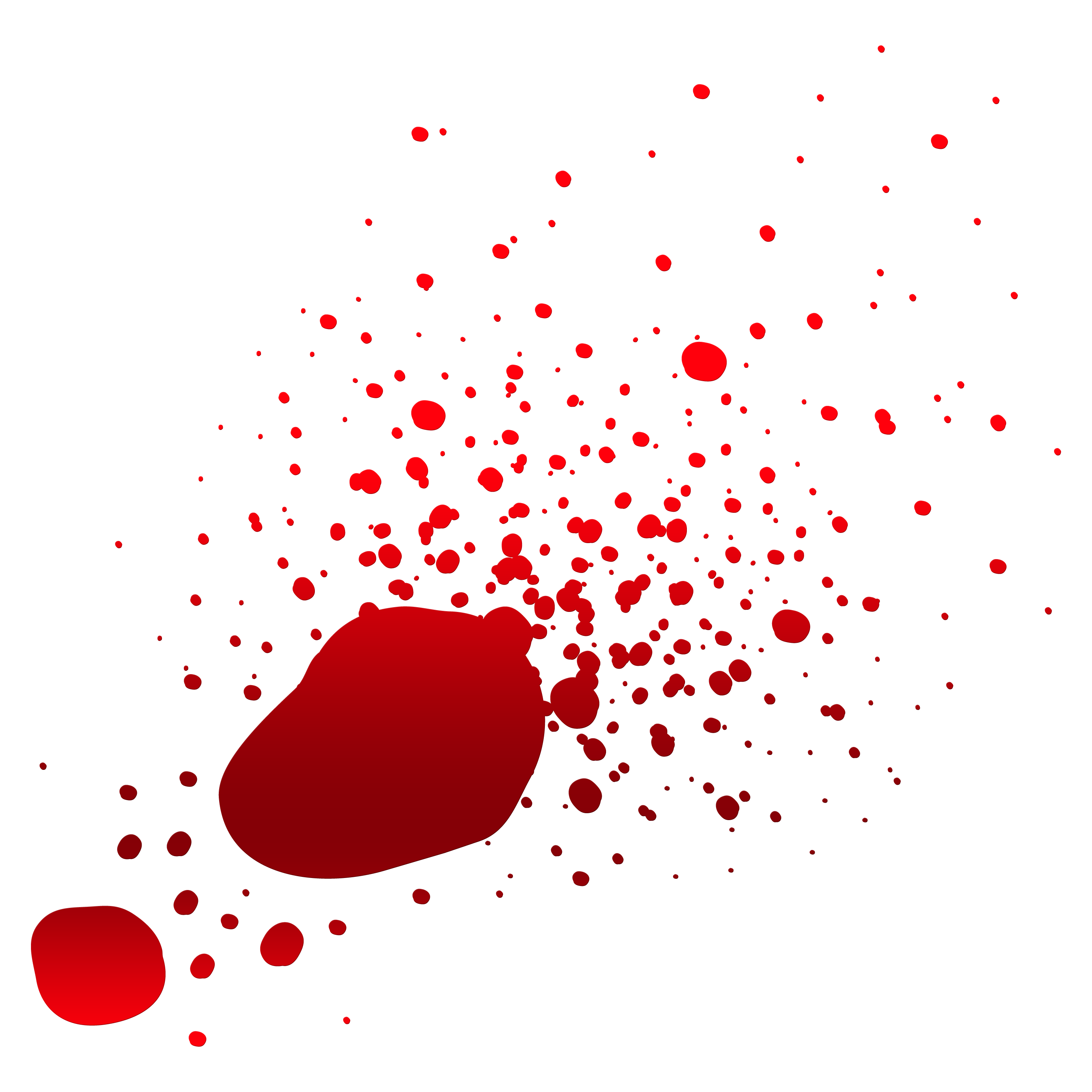 Red Blood Splatter Graphic PNG with transparent background