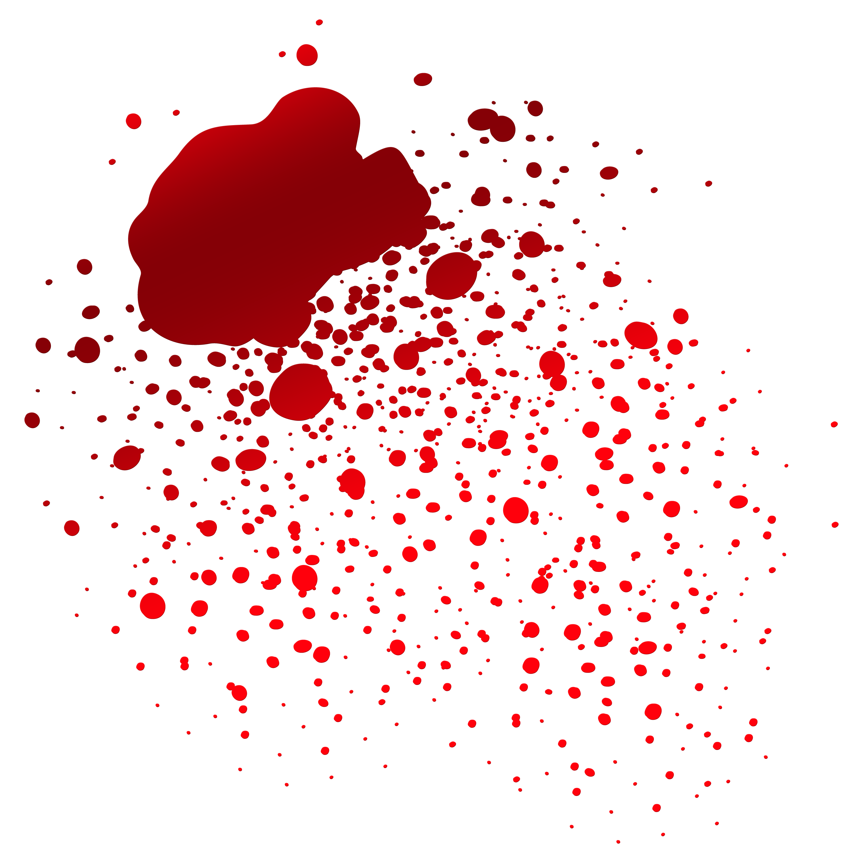 Red Blood Splatter Graphic PNG with transparent background