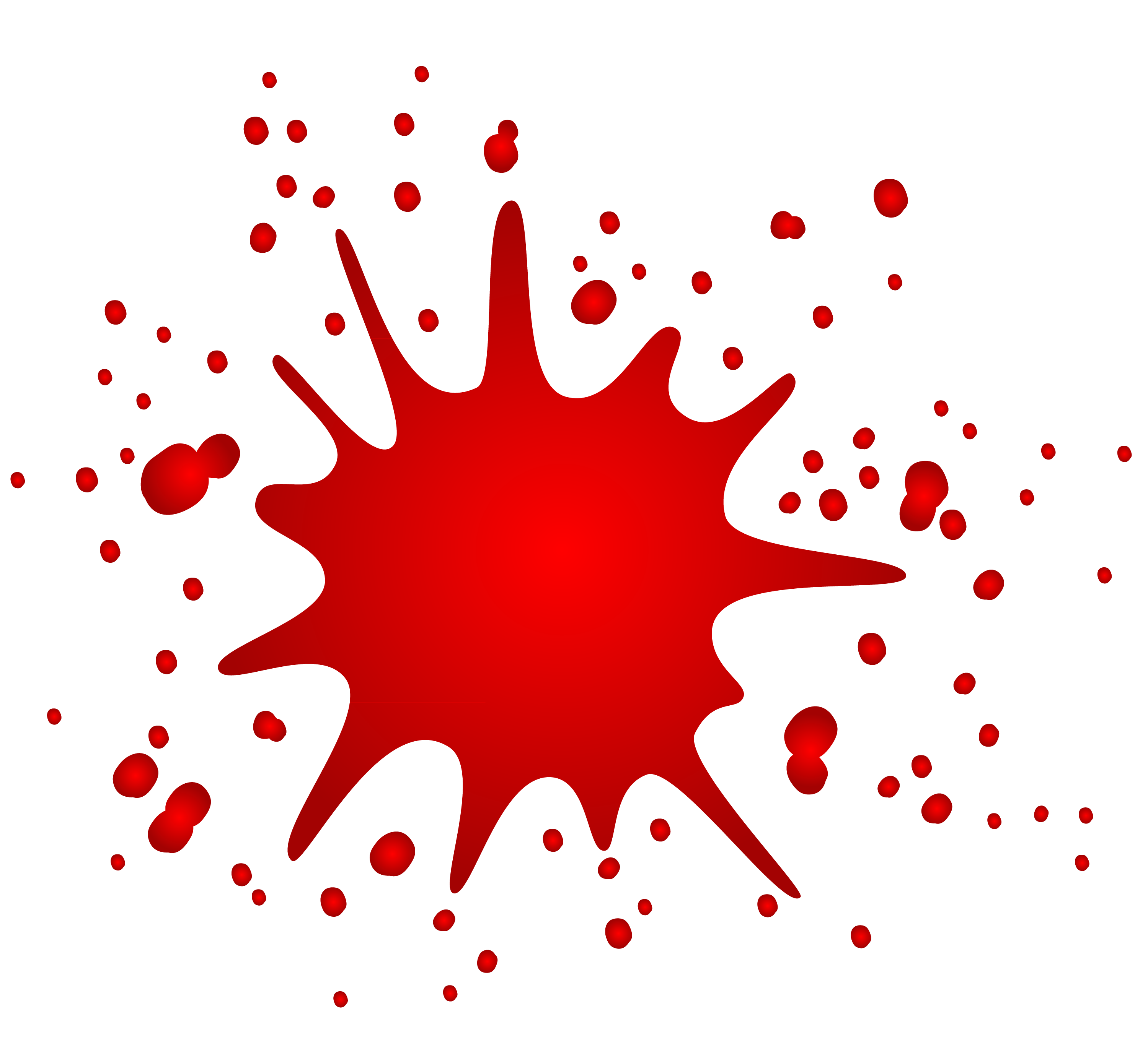 Red Blood Splatter Graphic PNG with transparent background