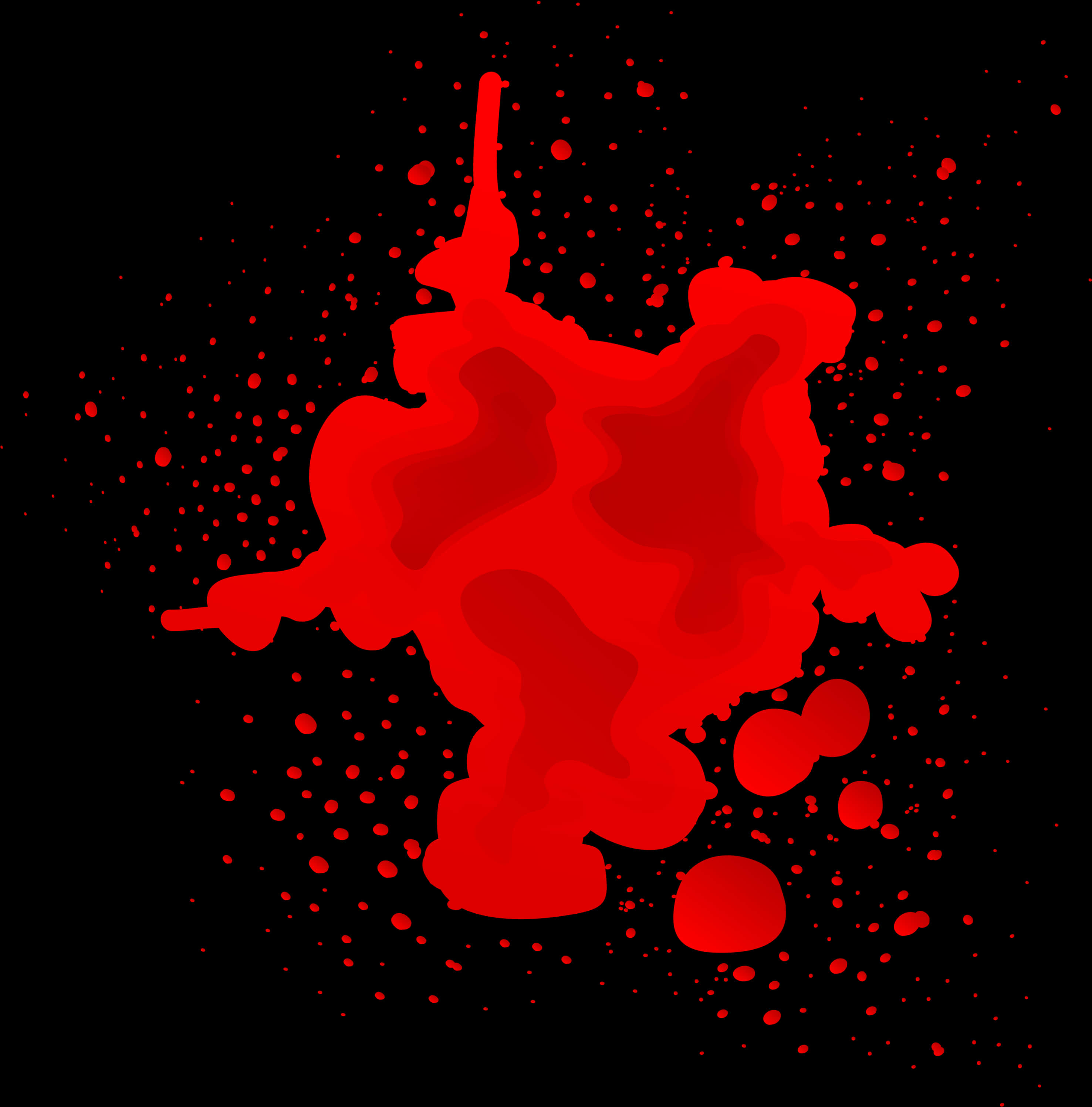 Red Blood Splatter Graphic PNG with transparent background