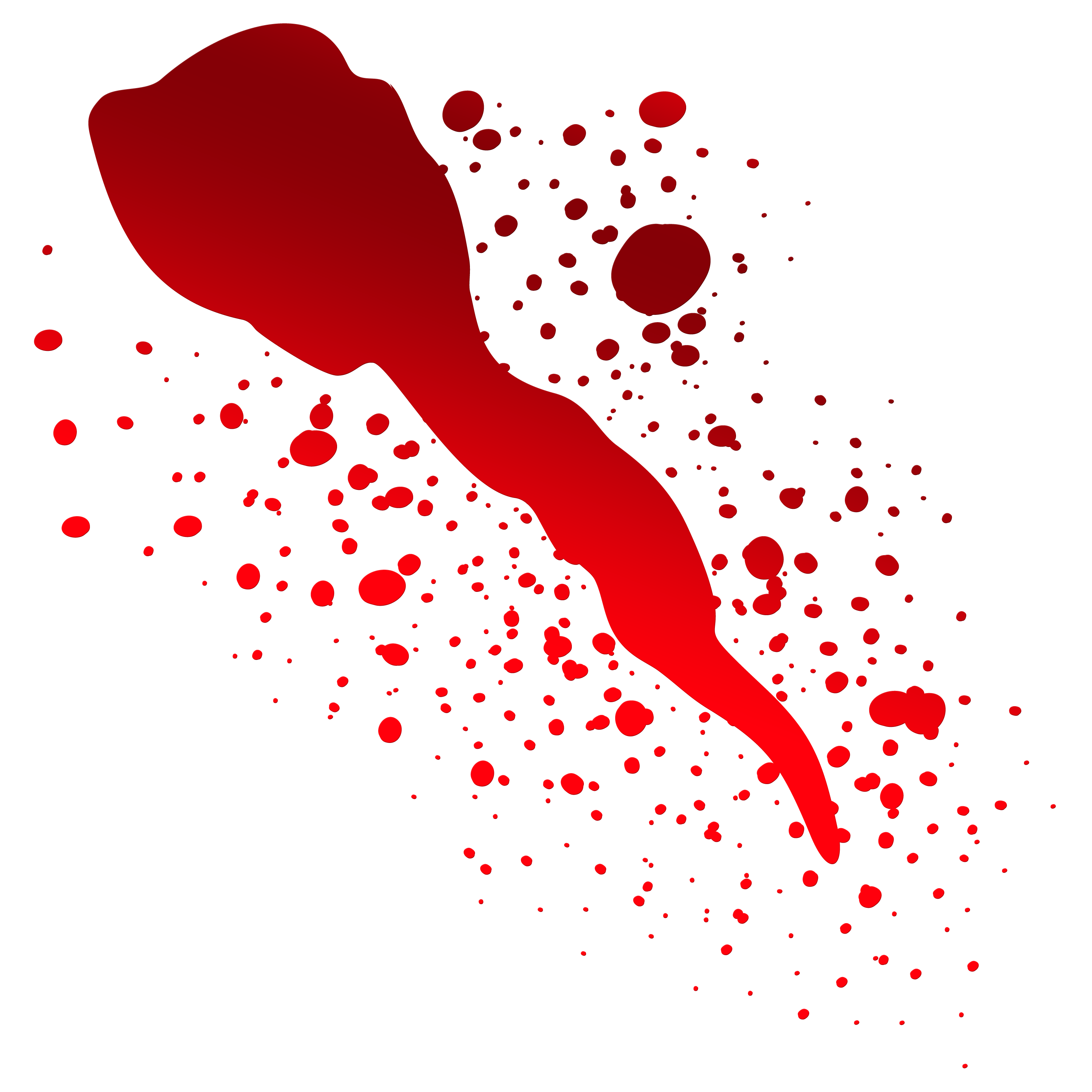 Red Blood Splatter Graphic PNG with transparent background