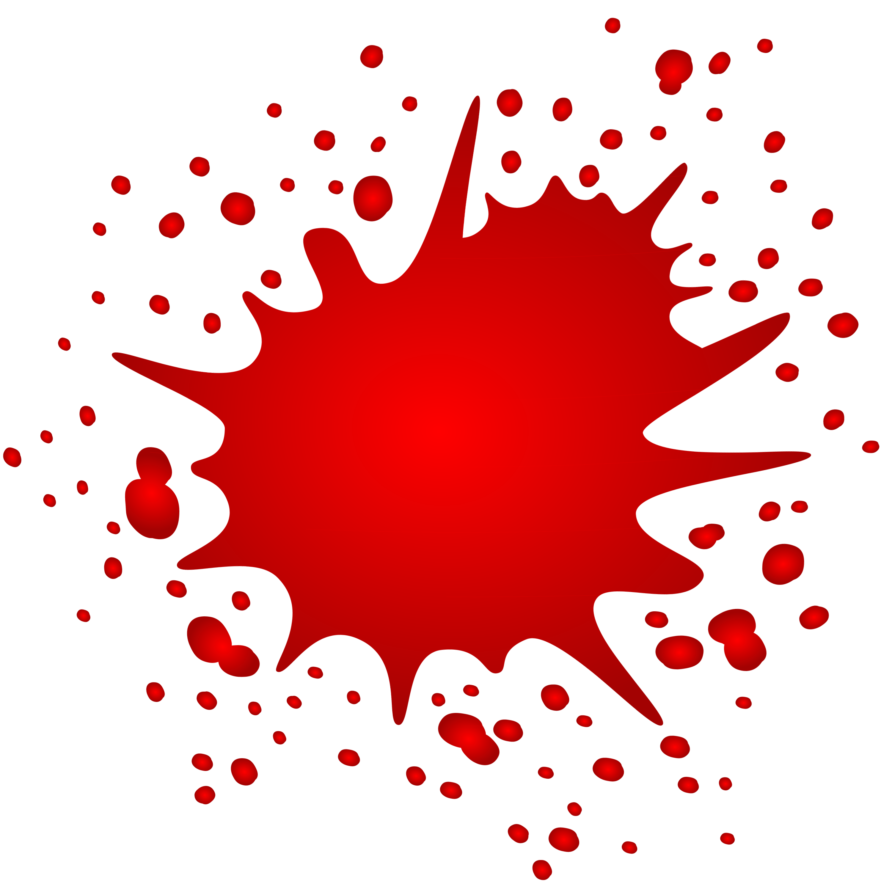 Red Blood Splatter Graphic PNG with transparent background