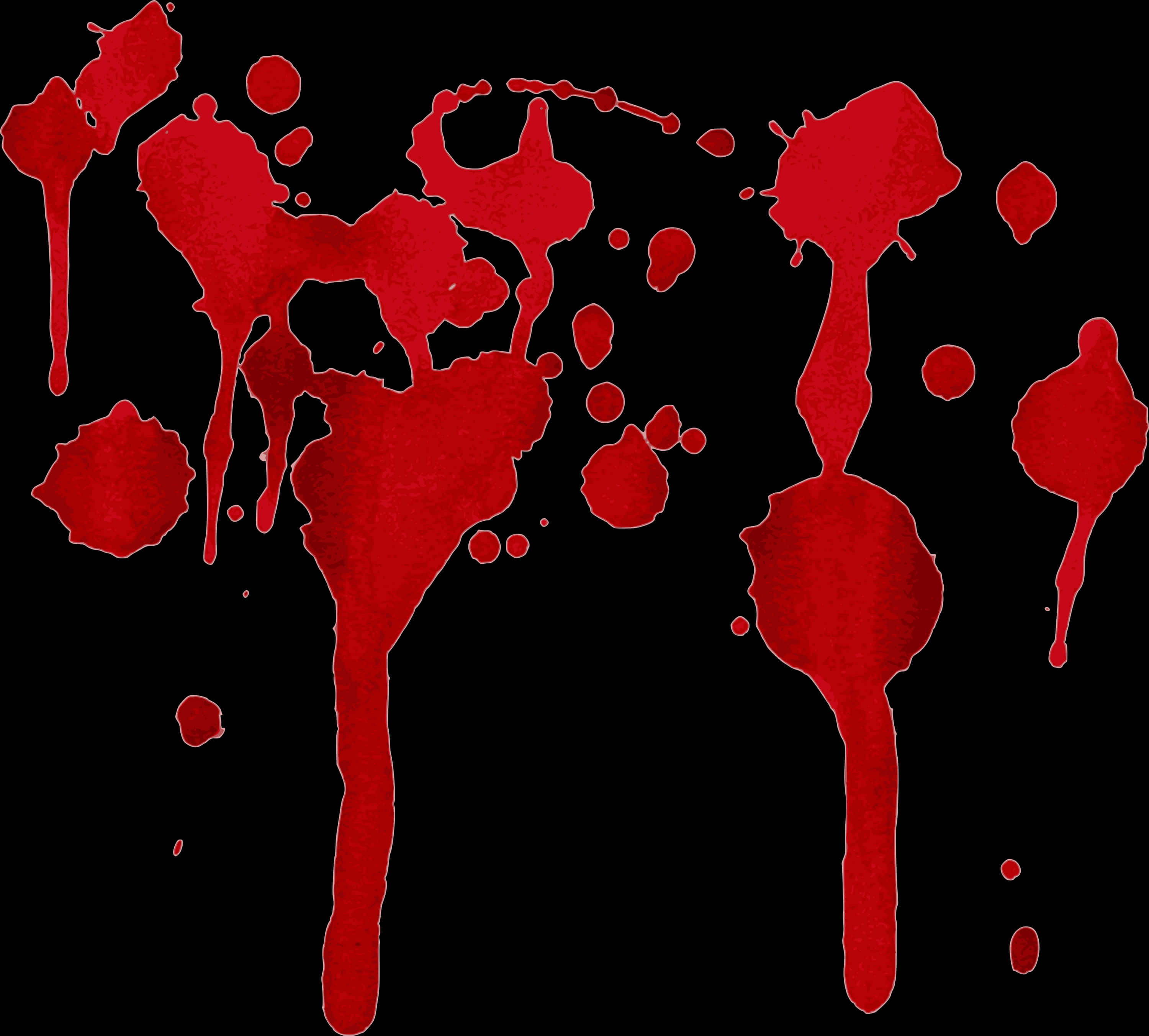 Red Blood Splatter Texture PNG with transparent background