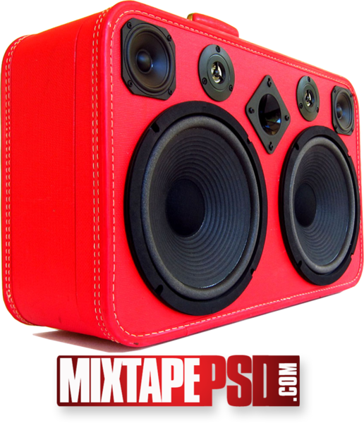 Red Boombox Speakers