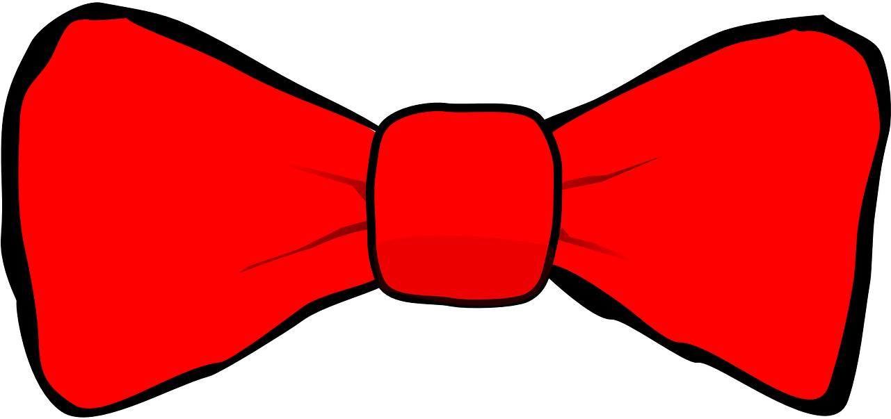 Red Bow Tie Cartoon Illustration