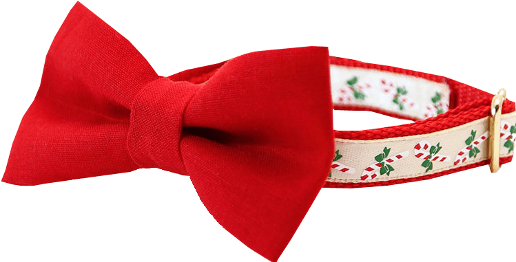 Christmas Bow Tie Transparent Background - Bow Tie Christmas Cat Collar, HD Png Download PNG with transparent background