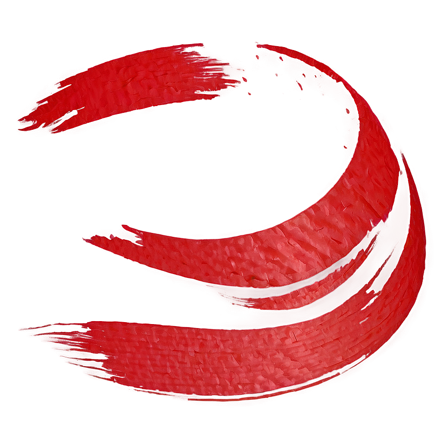 Red Brushstroke Overlay Png 06292024