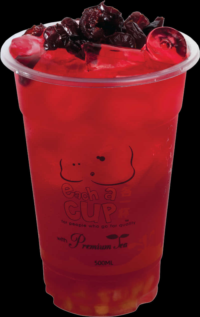 Transparent Bubble Tea Png - Cranberry Bubble Fruit Tea, Png Download PNG with transparent background