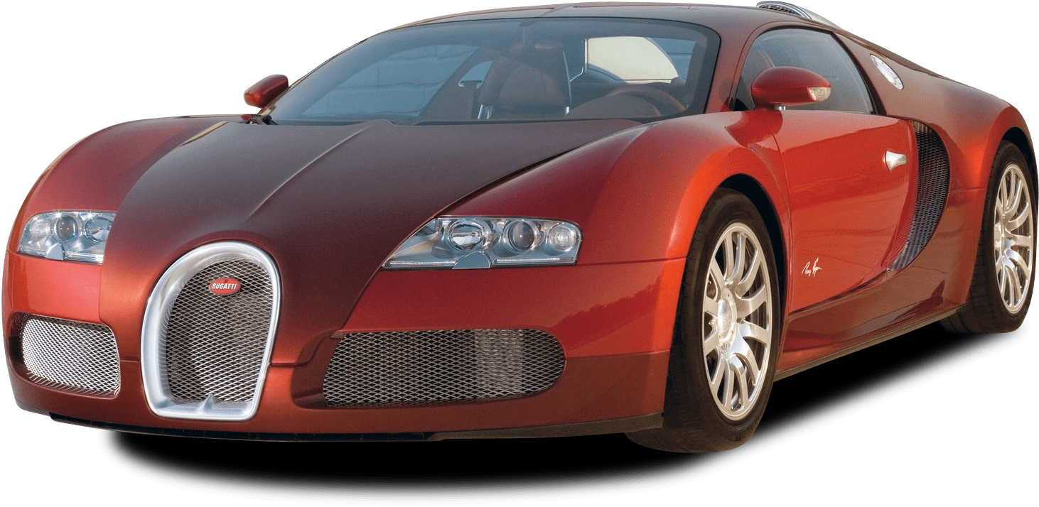 Red Bugatti Veyron Side View