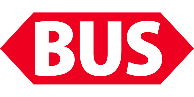 Red Bus Sign Graphic