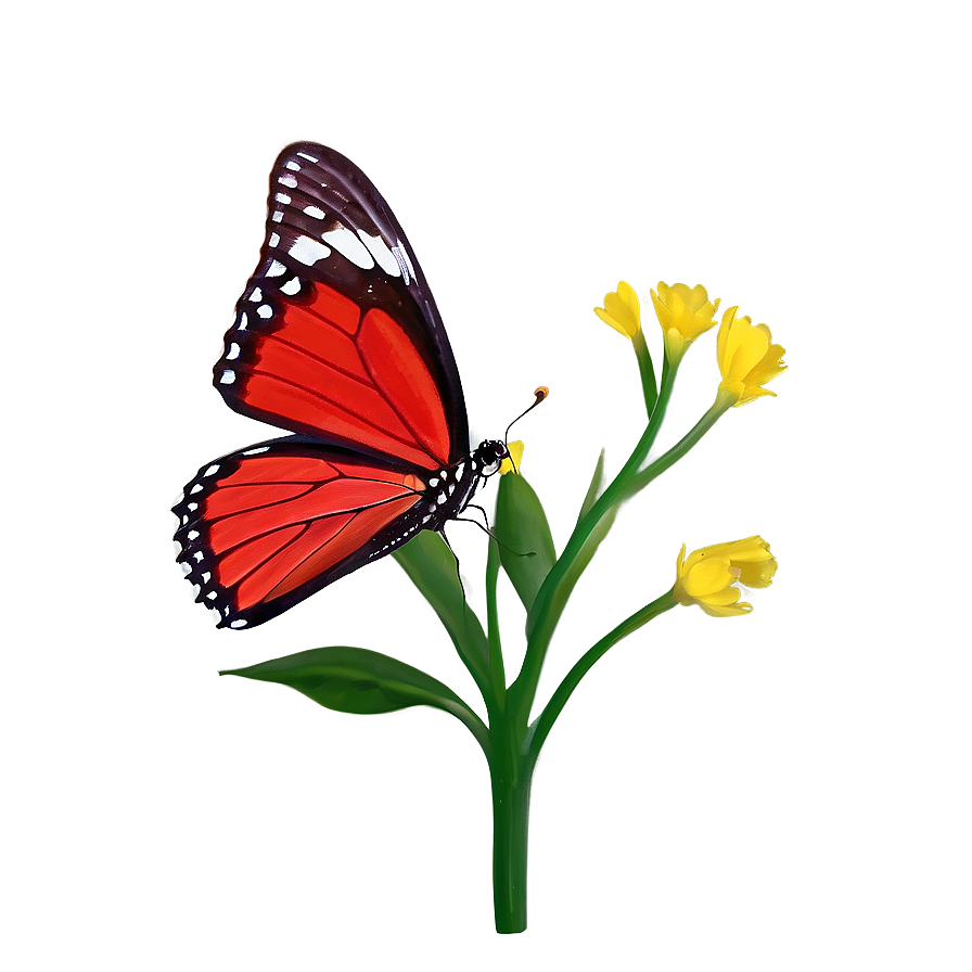 Red Butterfly Isolated Png Phr