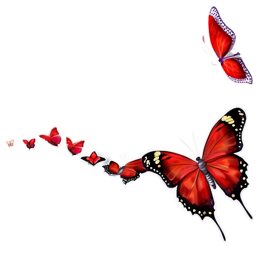 Red Butterfly Transparent Background Png 06122024