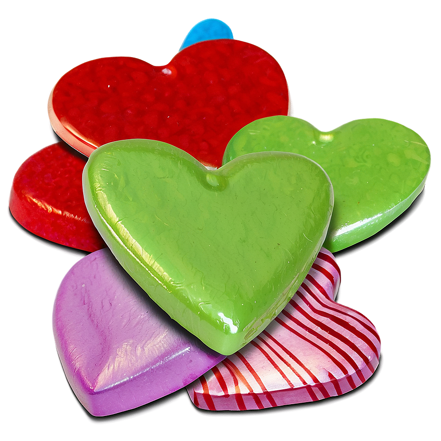Red Candy Hearts PNG qoj78 PNG image with a transparent background, free high-resolution download