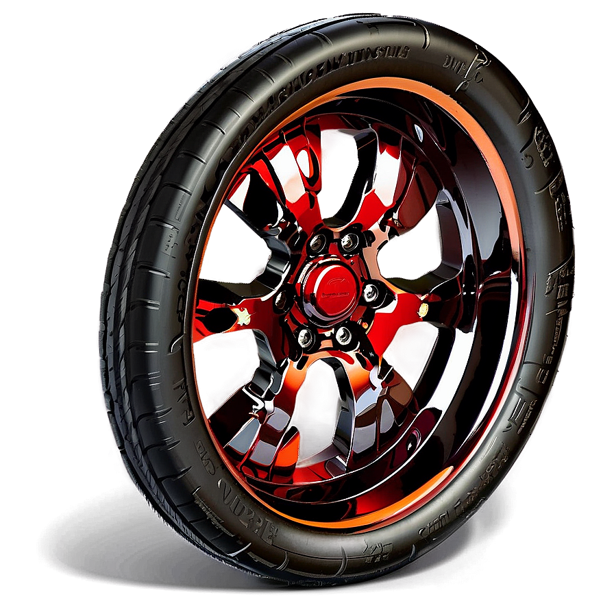 Red Car Wheel Png Htx