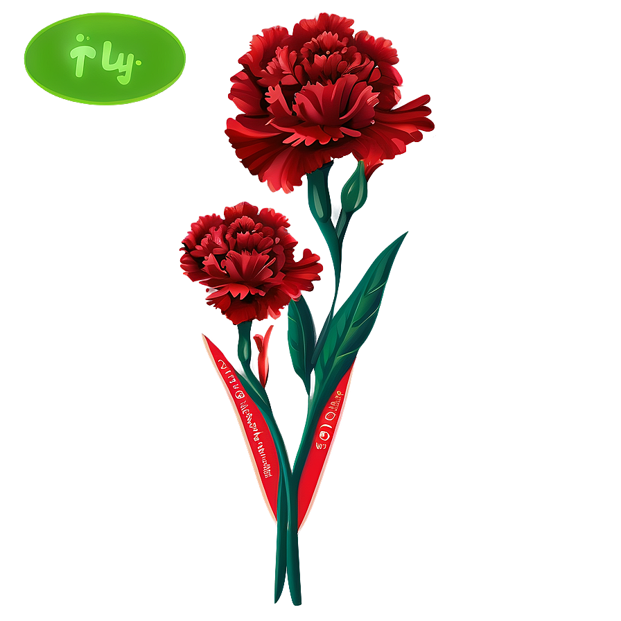 Red Carnation Bouquet Png Rcj34