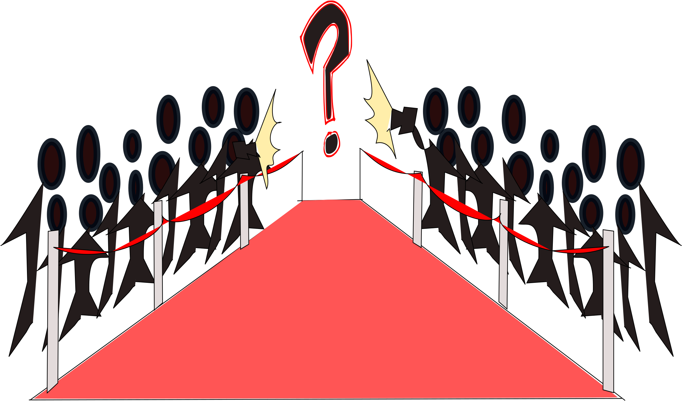 Red Carpet Question Mark PNG with transparent background