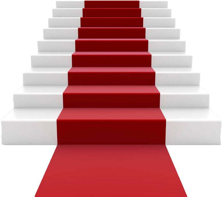 Red Carpet Staircase3 D Render