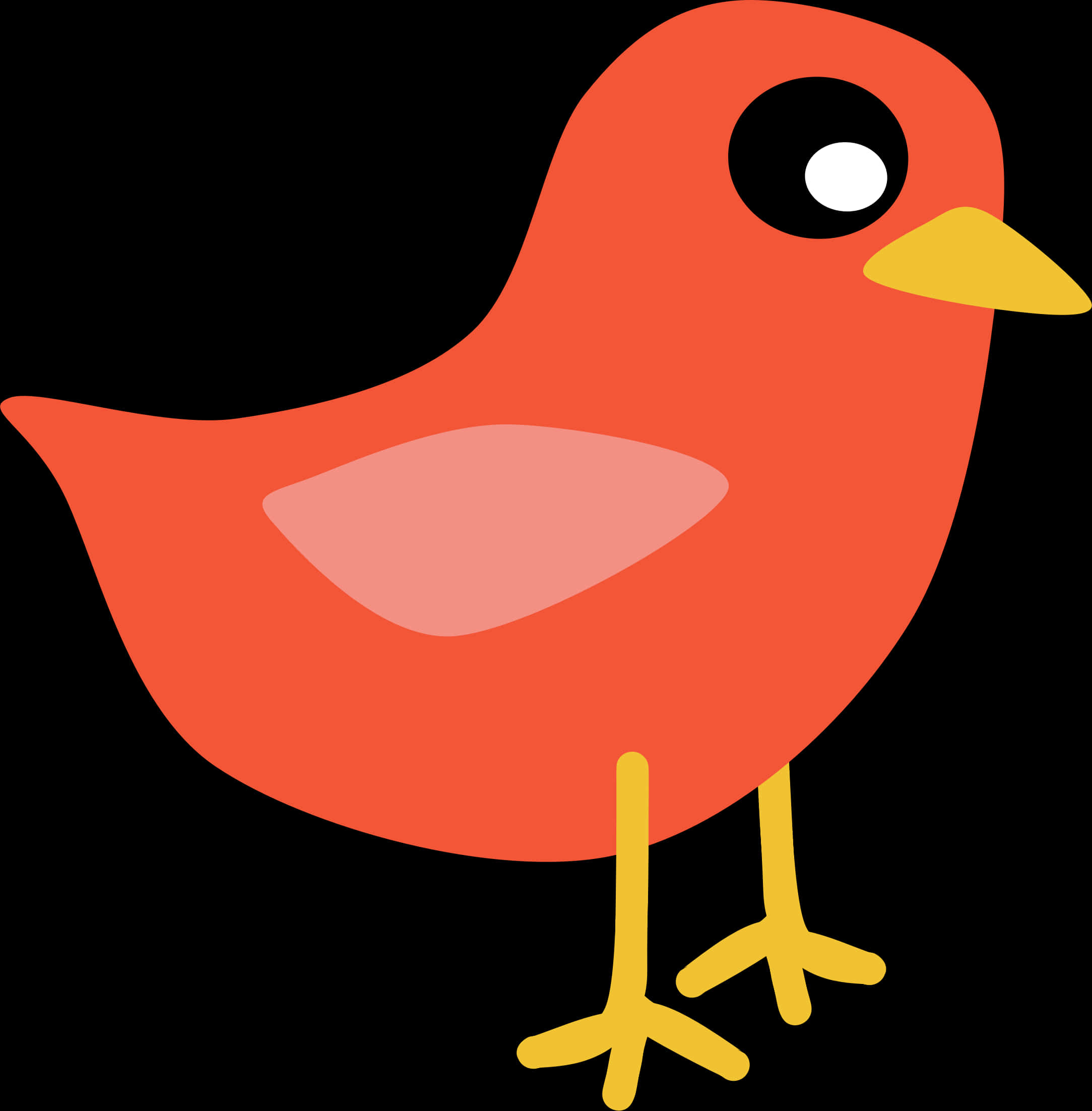 Red Cartoon Bird Illustration