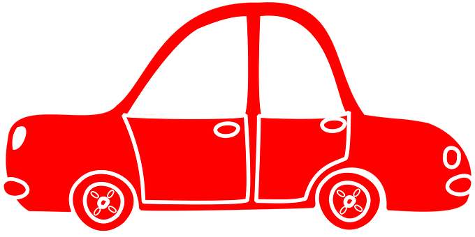 Red Cartoon Car Graphic