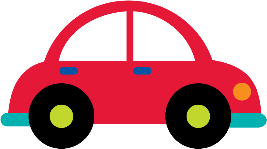 Red Cartoon Car Illustration