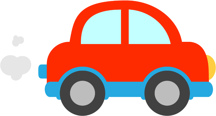 Red Cartoon Car Illustration