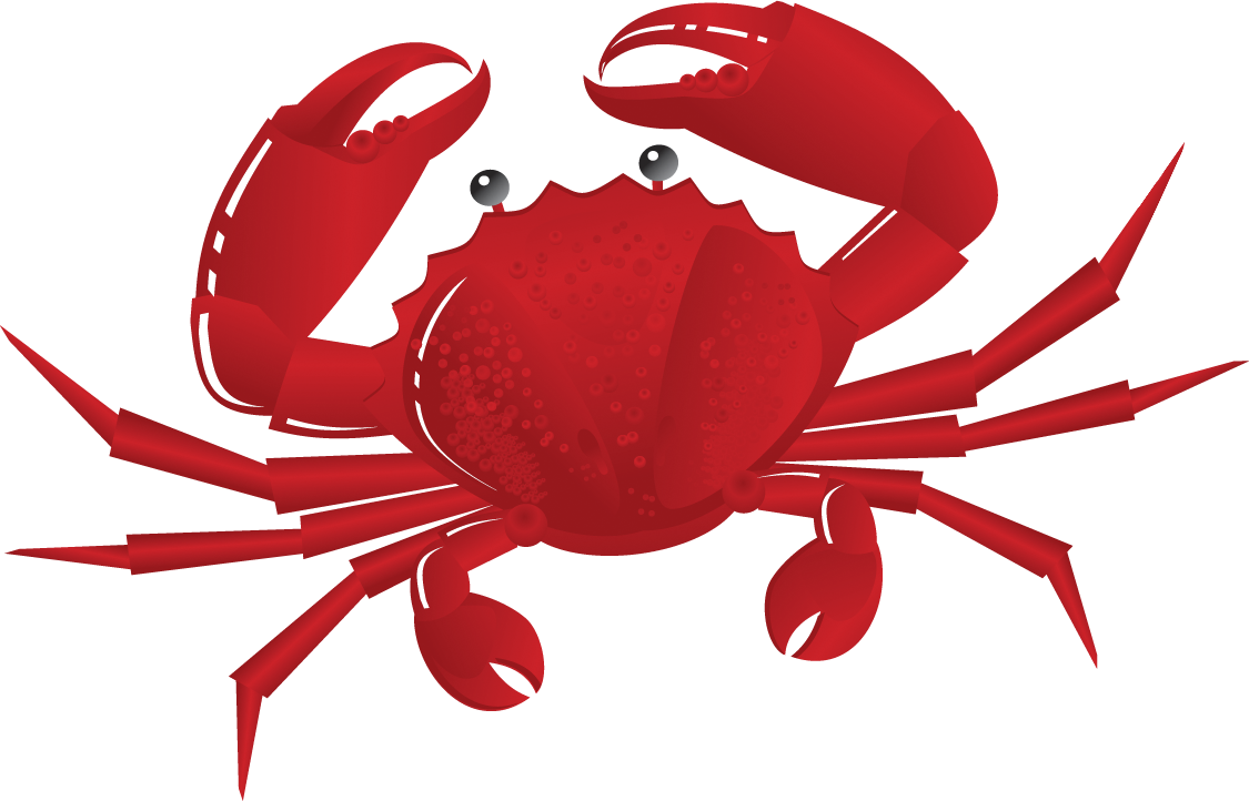 Red Cartoon Crab Illustration