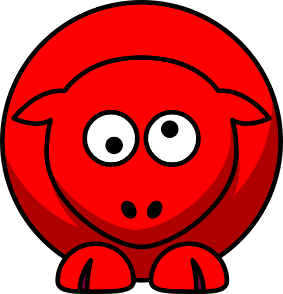 Red Cartoon Creaturewith Big Eyes