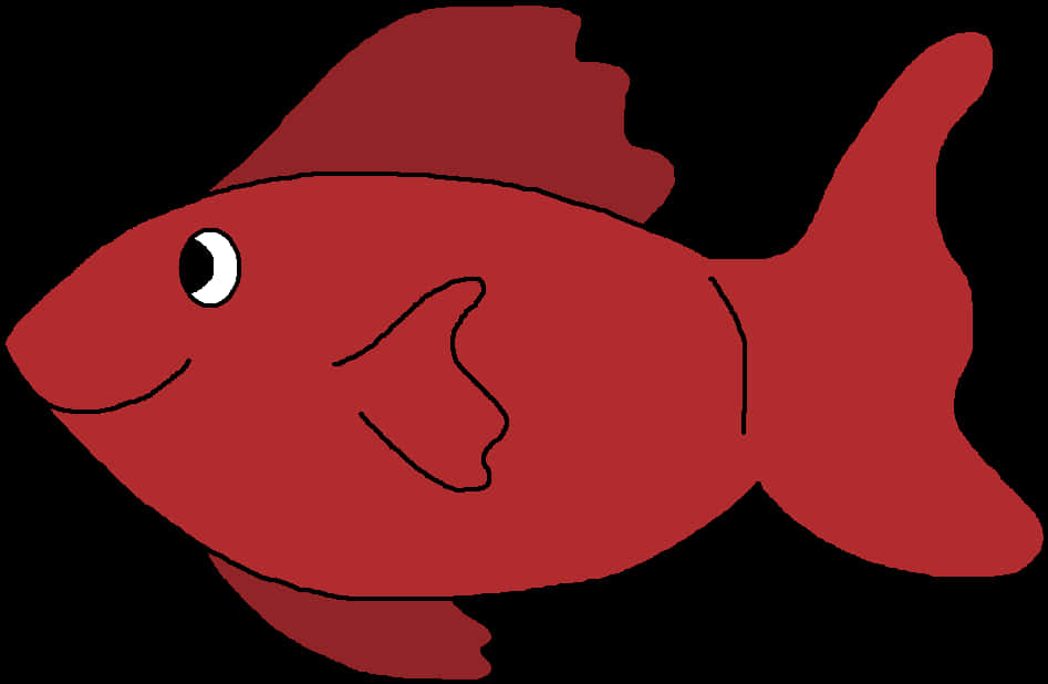 Red Cartoon Fish