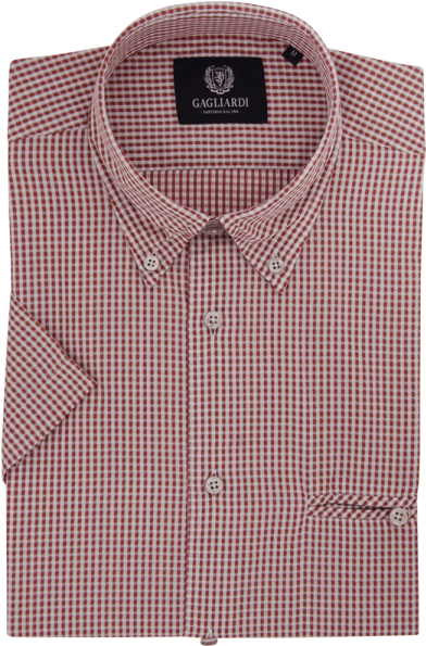 Red Checkered Dress Shirt Gagliardi