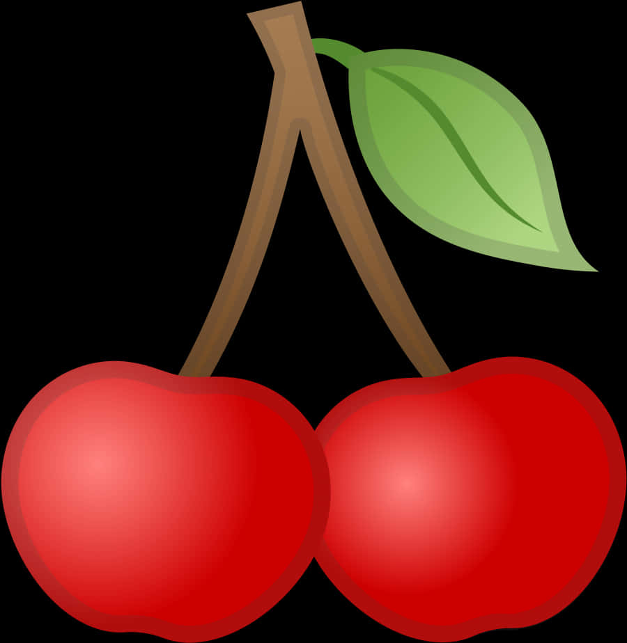 Red Cherries Vector Illustration