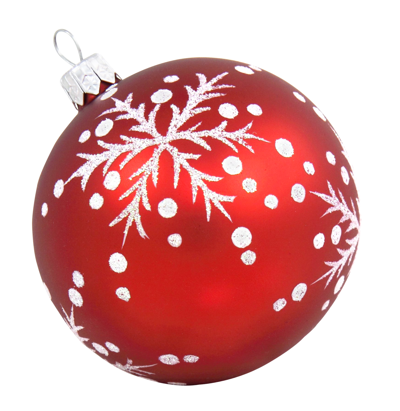 Red Christmas Ornamentwith Snowflake Design