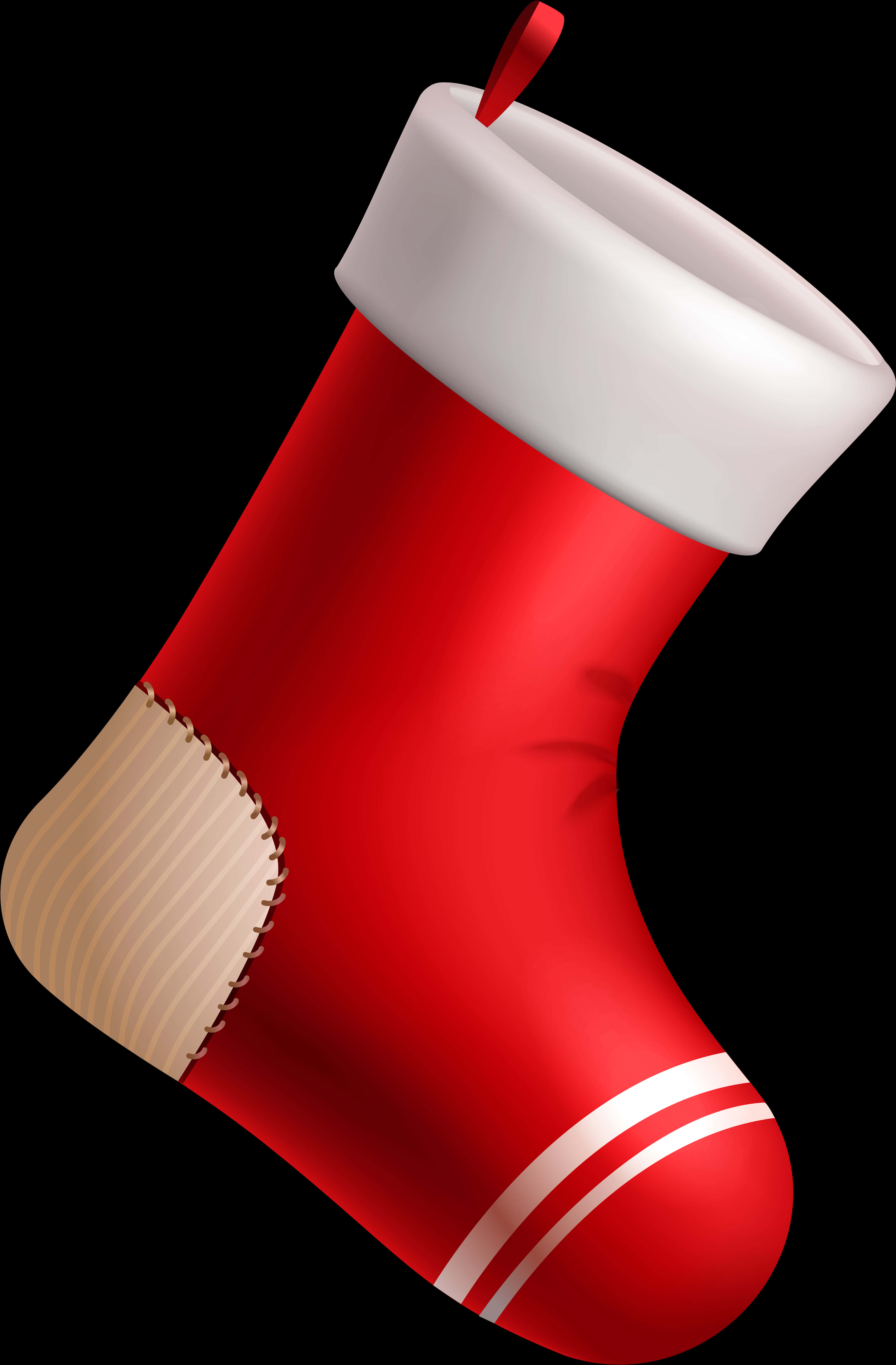 Red Christmas Stocking Isolated