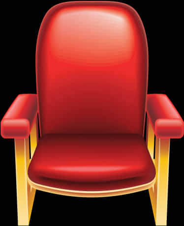 Red Cinema Chair Illustration