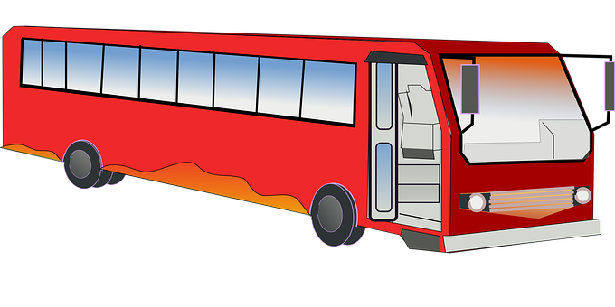 Red City Bus Illustration.jpg PNG with transparent background