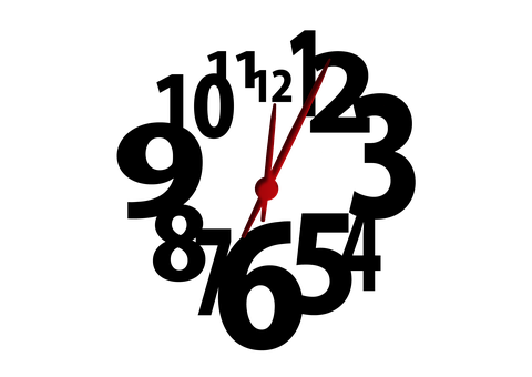 Red Clock Hands Black Background PNG with transparent background