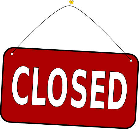 Red Closed Sign Hanging PNG image with a transparent background, free high-resolution download